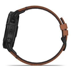 Смарт-часы Garmin Fenix 6X Sapphire Leather Band (Chestnut/Black) Thumb