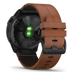 Смарт-часы Garmin Fenix 6X Sapphire Leather Band (Chestnut/Black) Thumb