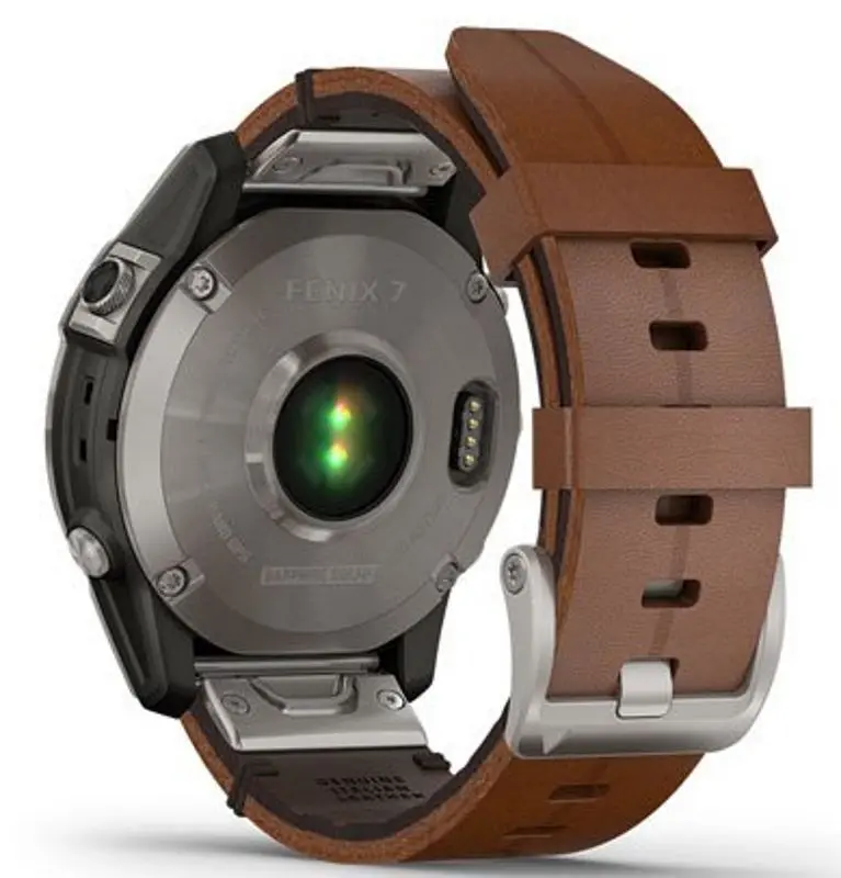 Сeas inteligent Garmin Fenix 7 Sapphire Solar (Graphite/Brown)