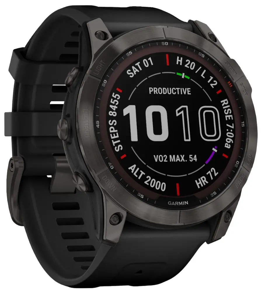 Смарт-часы Garmin Fenix 7X Sapphire Solar (Carbon Gray)