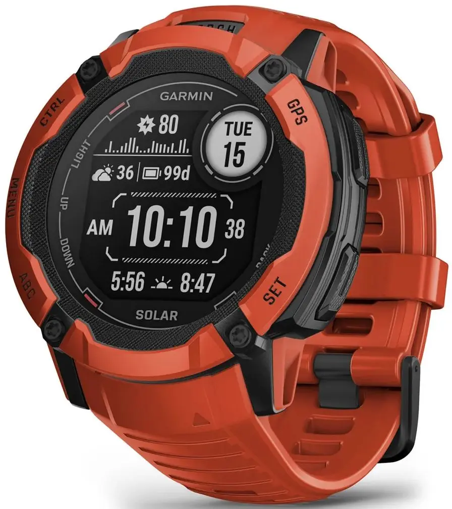 Смарт-часы Garmin Instinct 2X Solar (Flame Red)
