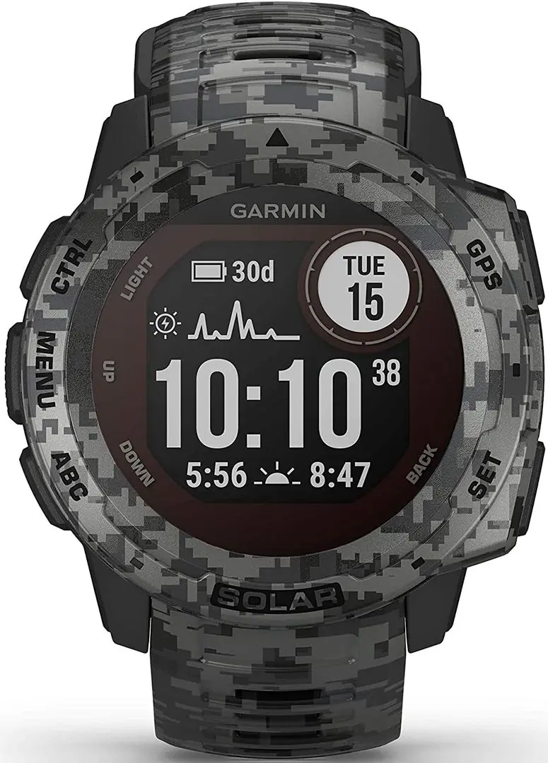 Ceas inteligent Garmin Instinct Solar Camo (Graphite Camo)