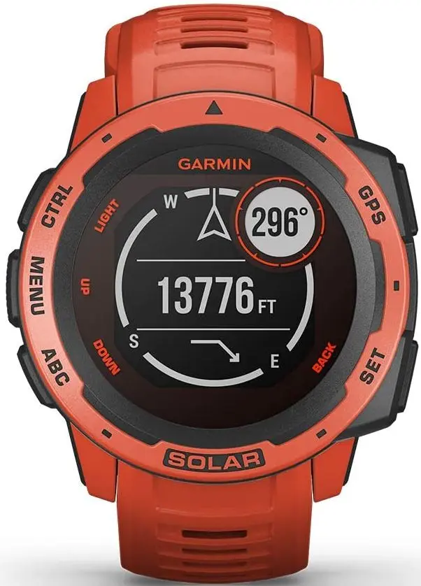 Смарт-часы Garmin Instinct Solar (Flame Red)