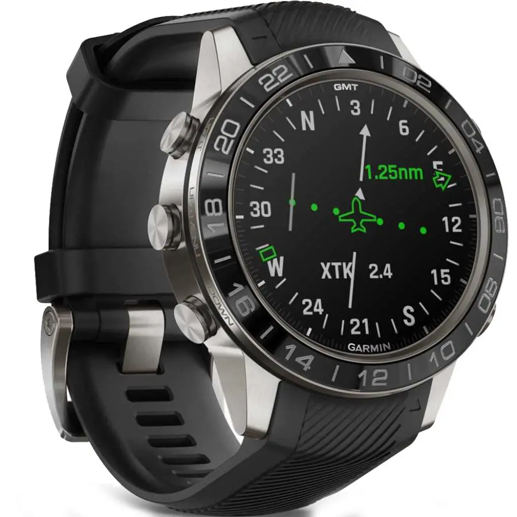 Ceas inteligent Garmin Marq Aviator Performance Edition (Silver/Black)