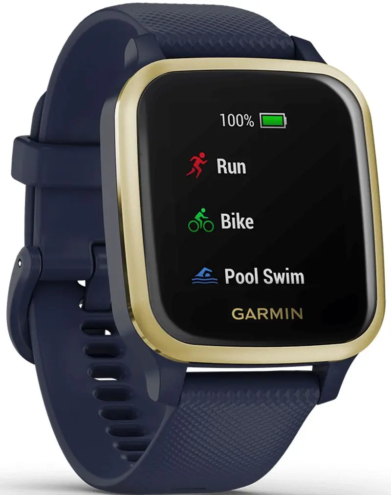 Ceas inteligent Garmin Venu Sq Music Edition (Navy/Gold)