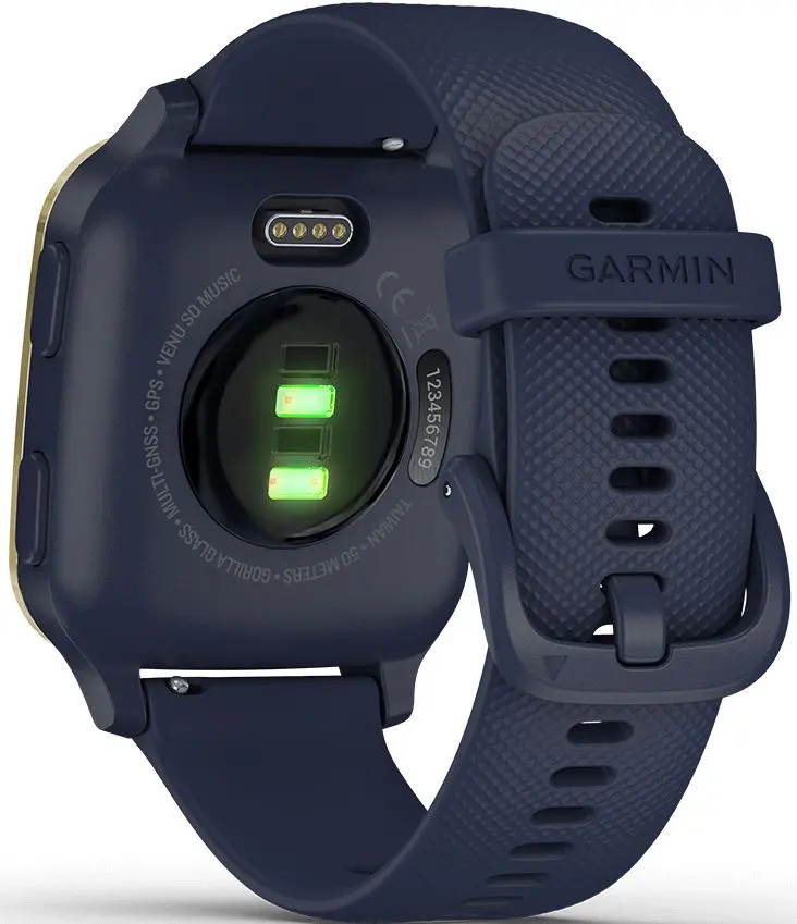 Ceas inteligent Garmin Venu Sq Music Edition (Navy/Gold)
