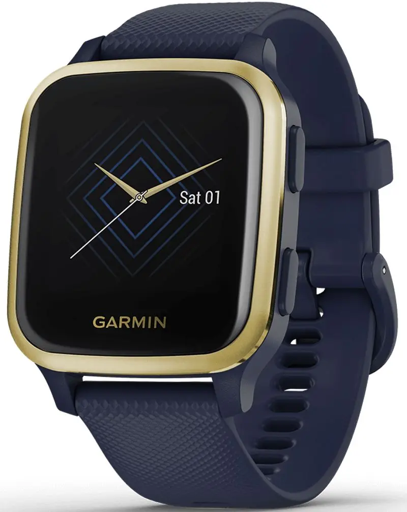 Ceas inteligent Garmin Venu Sq Music Edition (Navy/Gold)
