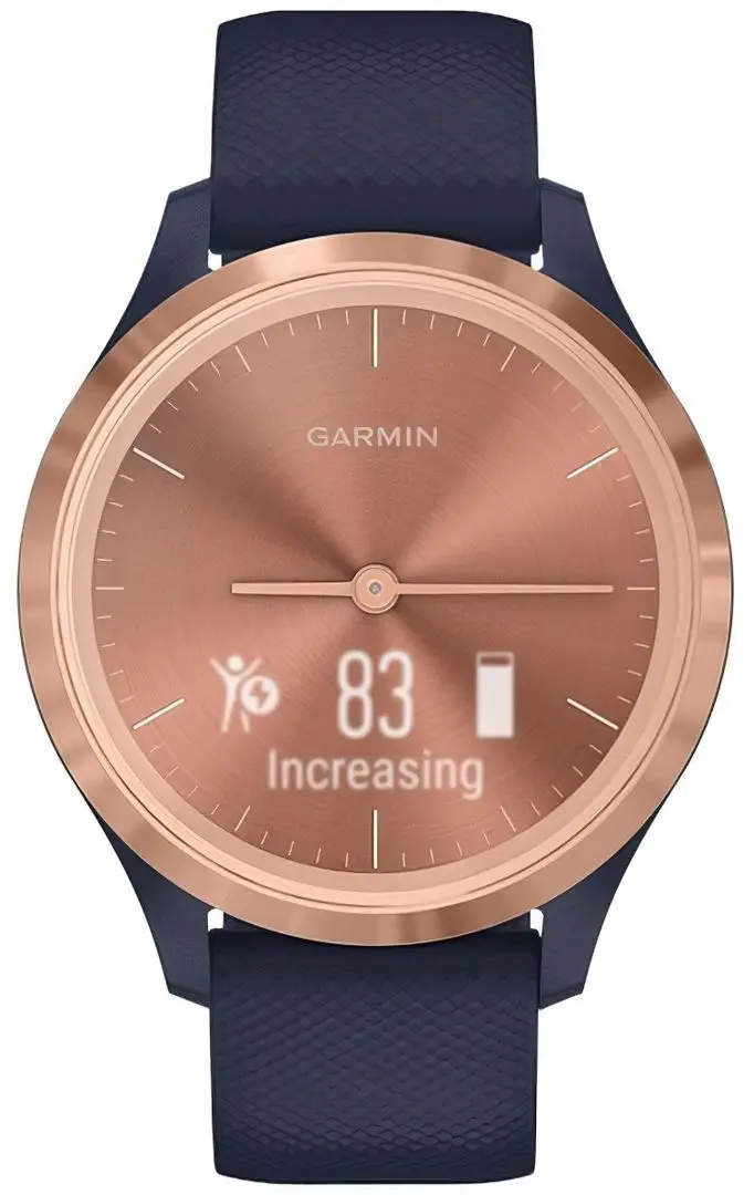 Ceas inteligent Garmin Vivomove 3S Silicon Band (Navy/Rose Gold)