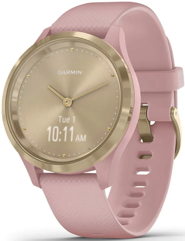 Смарт-часы Garmin Vivomove 3S Silicone Band (Light Gold/Dust Rose)