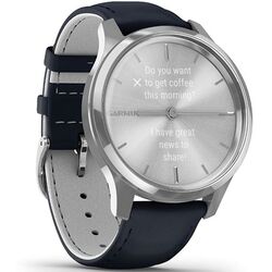 Ceas inteligent Garmin Vivomove Luxe Leather Band (Navy/Silver) Thumb