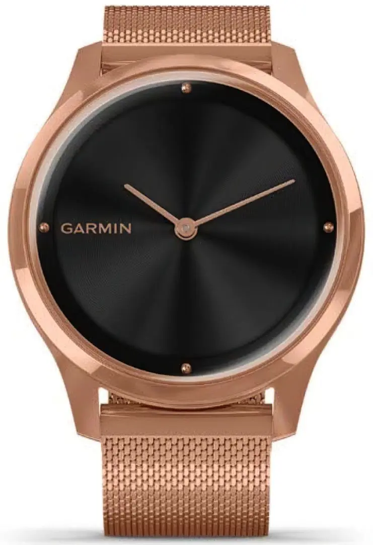 Ceas inteligent Garmin Vivomove Luxe Milanese Loop Band (Rose Gold/Black)