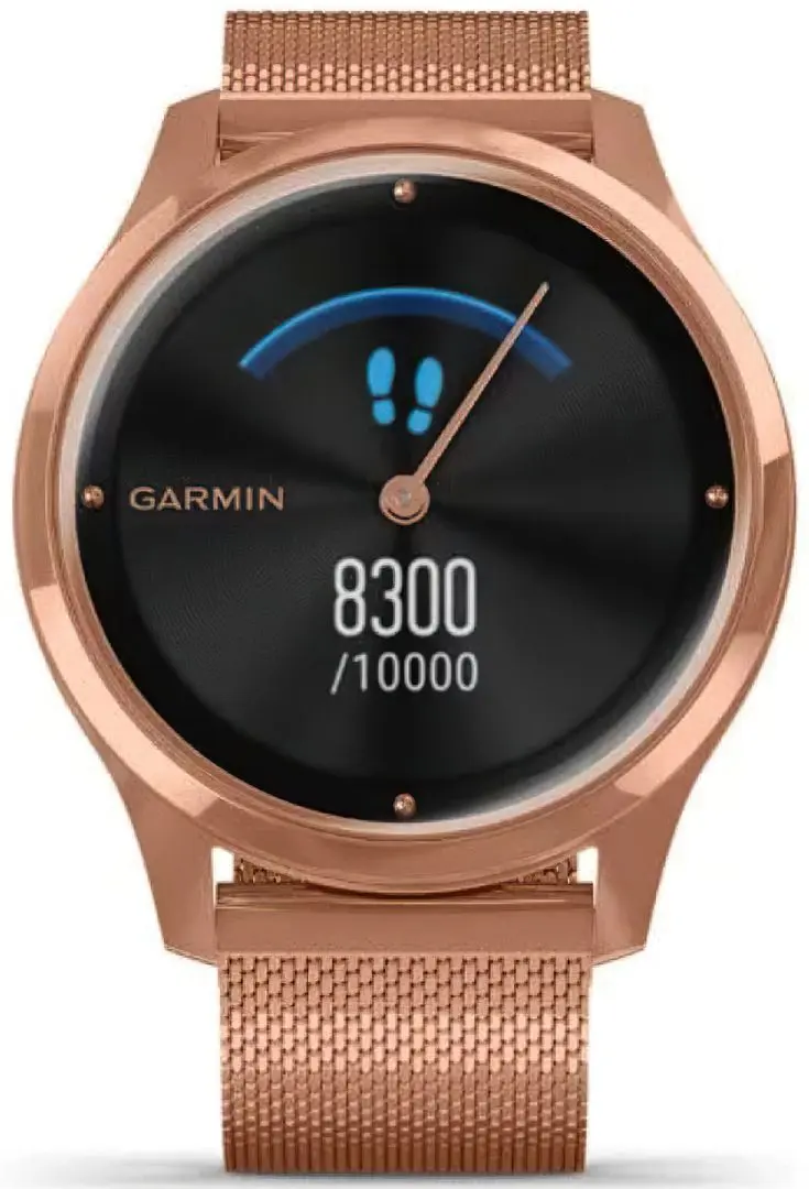 Ceas inteligent Garmin Vivomove Luxe Milanese Loop Band (Rose Gold/Black)