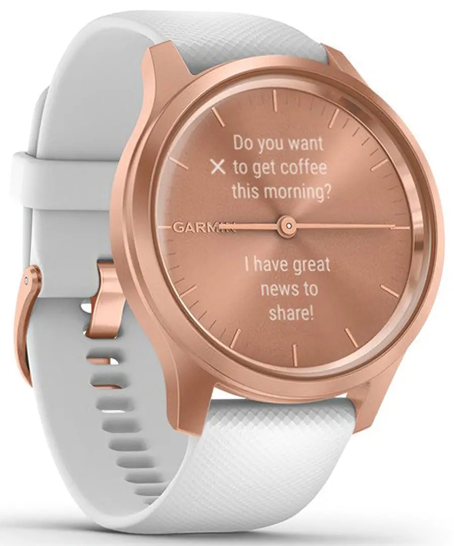 Ceas inteligent Garmin Vivomove Style Silicone Band (Light Sand/Rose Gold)