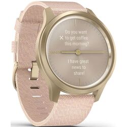 Ceas inteligent Garmin Vivomove Style Woven Nylon Band (Blush Pink/Light Gold) Thumb