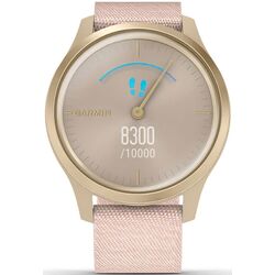 Ceas inteligent Garmin Vivomove Style Woven Nylon Band (Blush Pink/Light Gold) Thumb