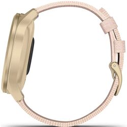 Ceas inteligent Garmin Vivomove Style Woven Nylon Band (Blush Pink/Light Gold) Thumb