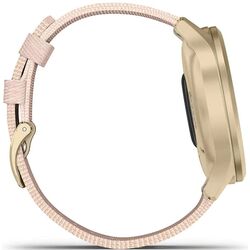 Ceas inteligent Garmin Vivomove Style Woven Nylon Band (Blush Pink/Light Gold) Thumb