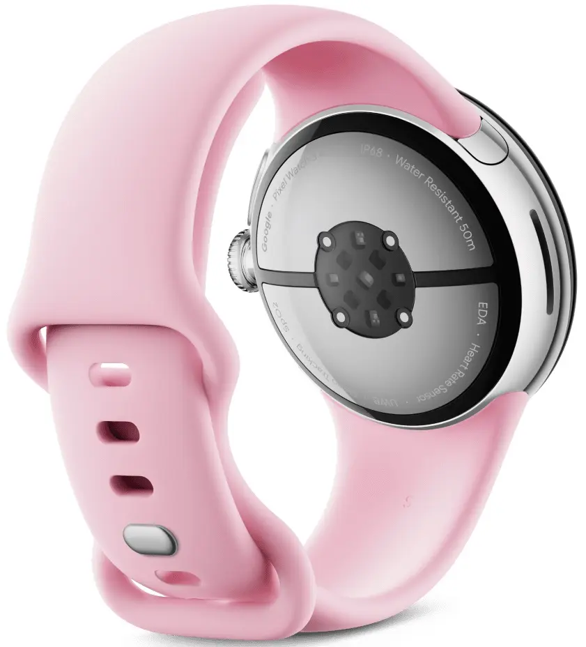 Ceas inteligent Google Pixel Watch 3 GPS + LTE 45mm (Silver/Rose Quartz)