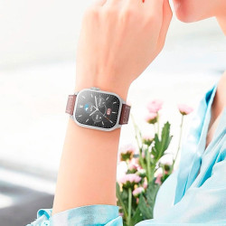 Ceas inteligent Hoco Y17 (Silver/Brown) Thumb