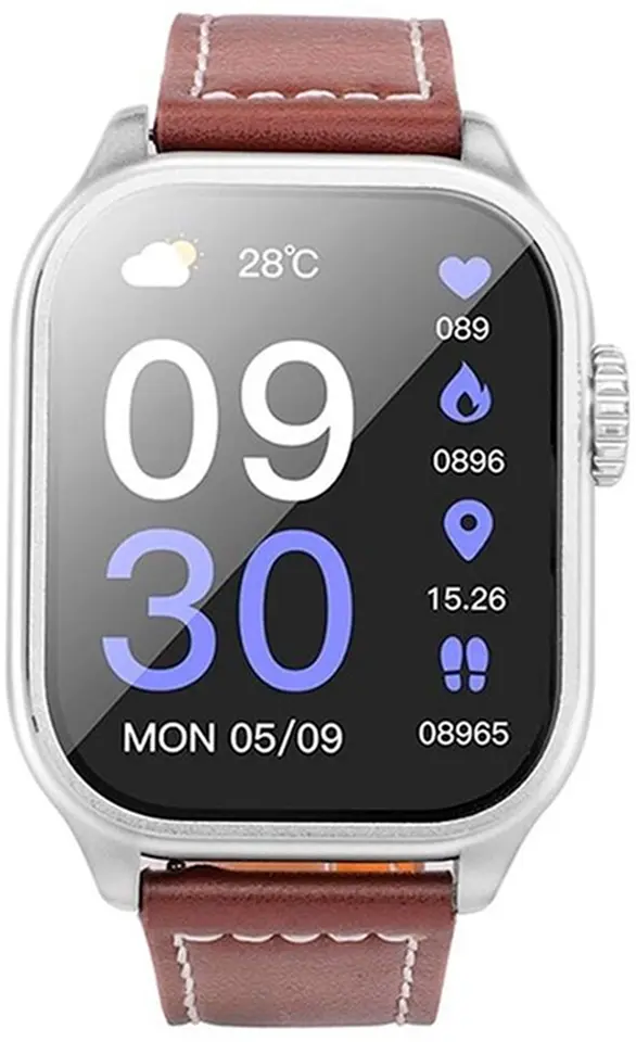 Ceas inteligent Hoco Y17 (Silver/Brown)