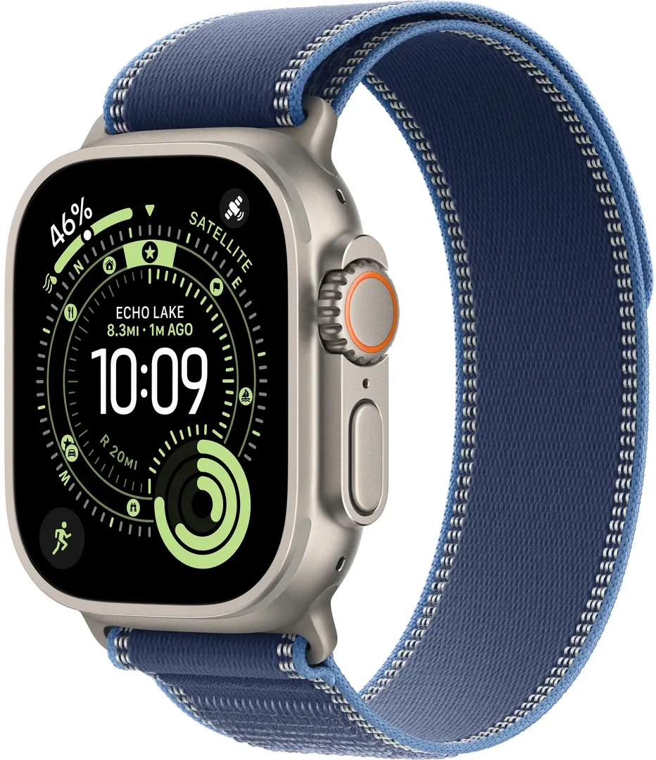 Ceas inteligent Apple Watch Ultra 3 GPS + Cellular 49mm Trail Loop M/L (Natural/Blue/Bright Blue)