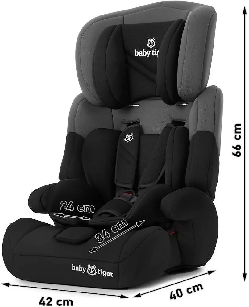 Автокресло Baby Tiger Mali (Gray/Black) - 13