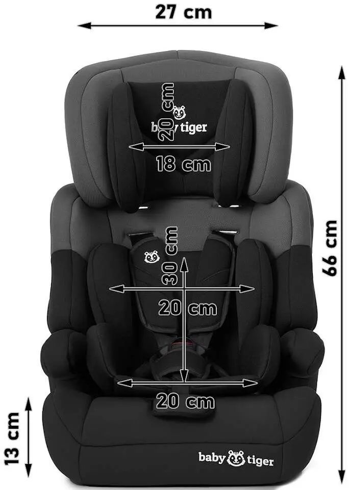 Автокресло Baby Tiger Mali (Gray/Black) - 14