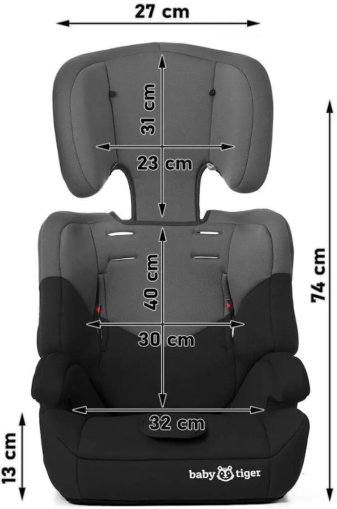 Автокресло Baby Tiger Mali (Gray/Black) - 15