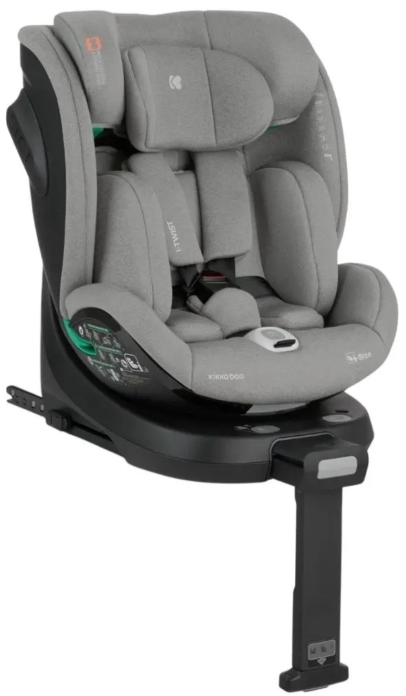Scaun auto KikkaBoo i-Twist (Light Grey)