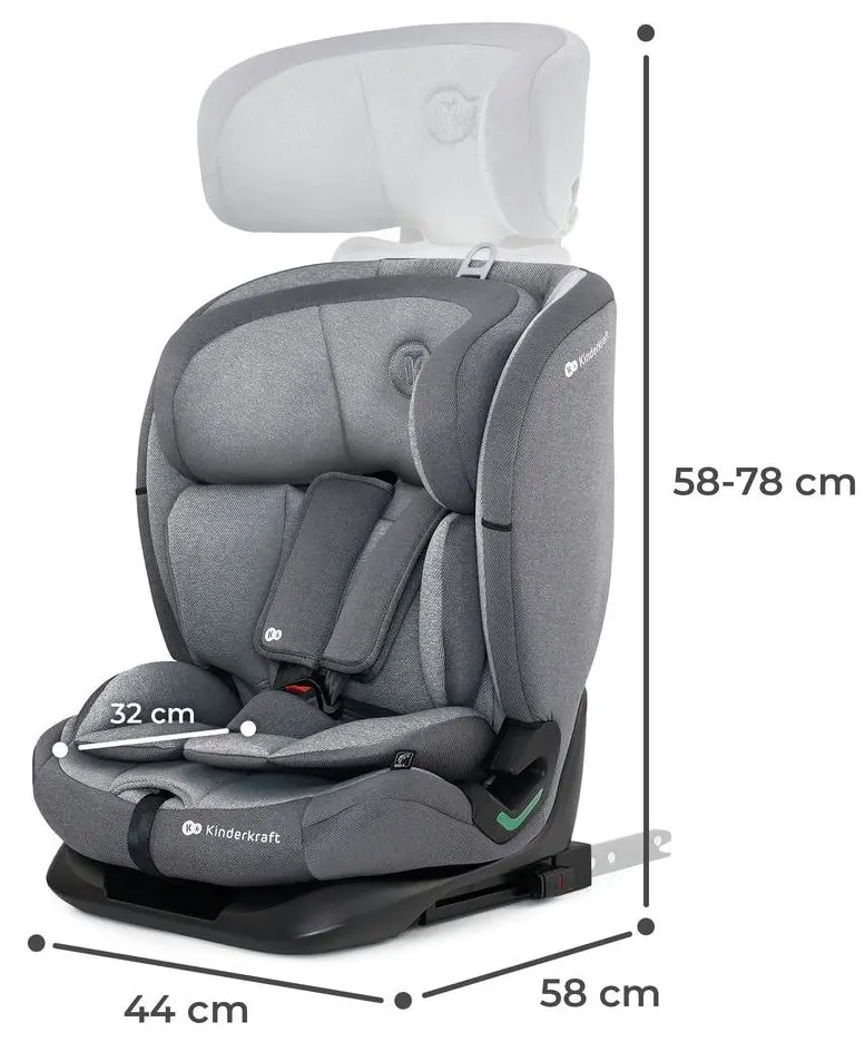 Scaun auto Kinderkraft Oneto3 i-Size KCONE300GRY0000 (Grey)