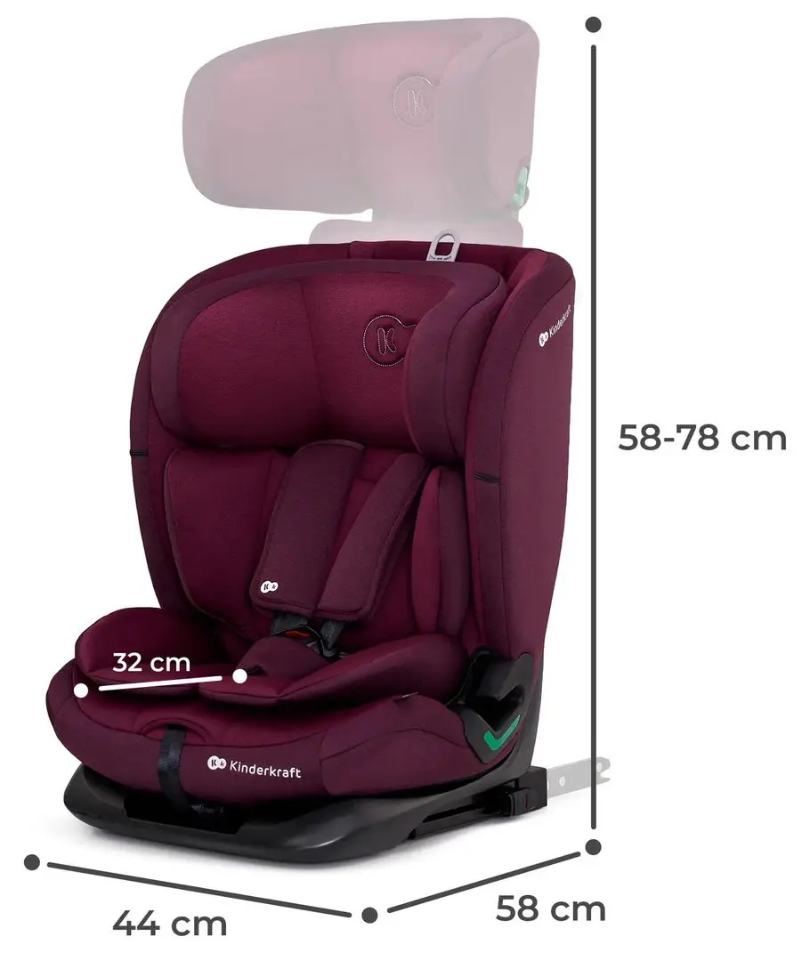 Scaun auto Kinderkraft Oneto3 i-Size KCONE300RED0000 (Burgundy)