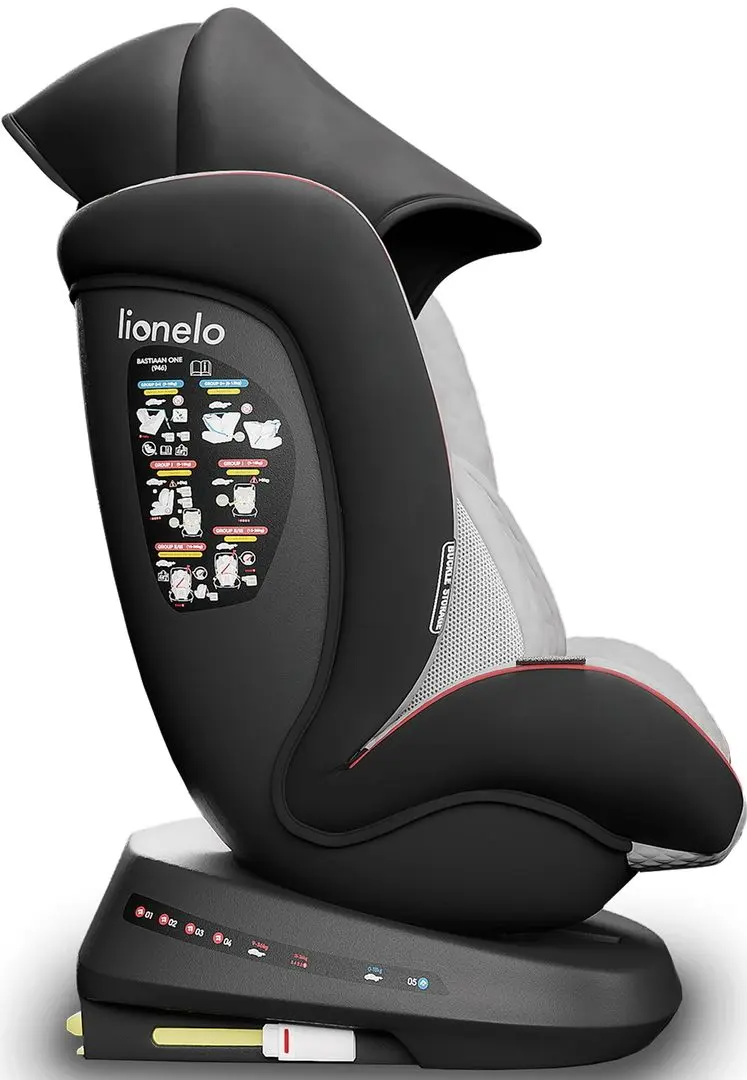 Автокресло Lionelo Bastiaan One (Grey Stone/Black) - 4
