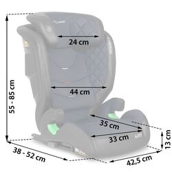 Scaun auto Nukido Louis (Black/Dark Blue) Thumb