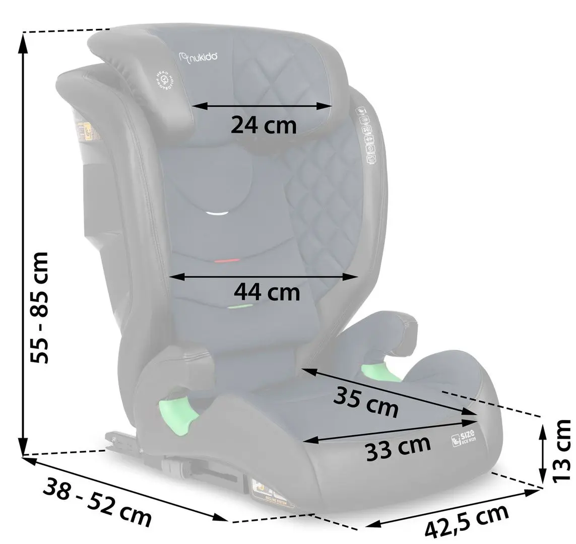 Scaun auto Nukido Louis (Black/Dark Blue)