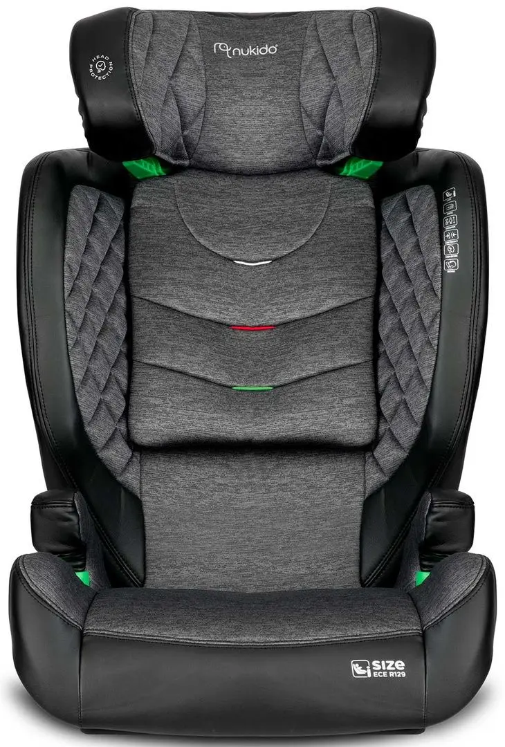 Scaun auto Nukido Louis (Black/Grey)