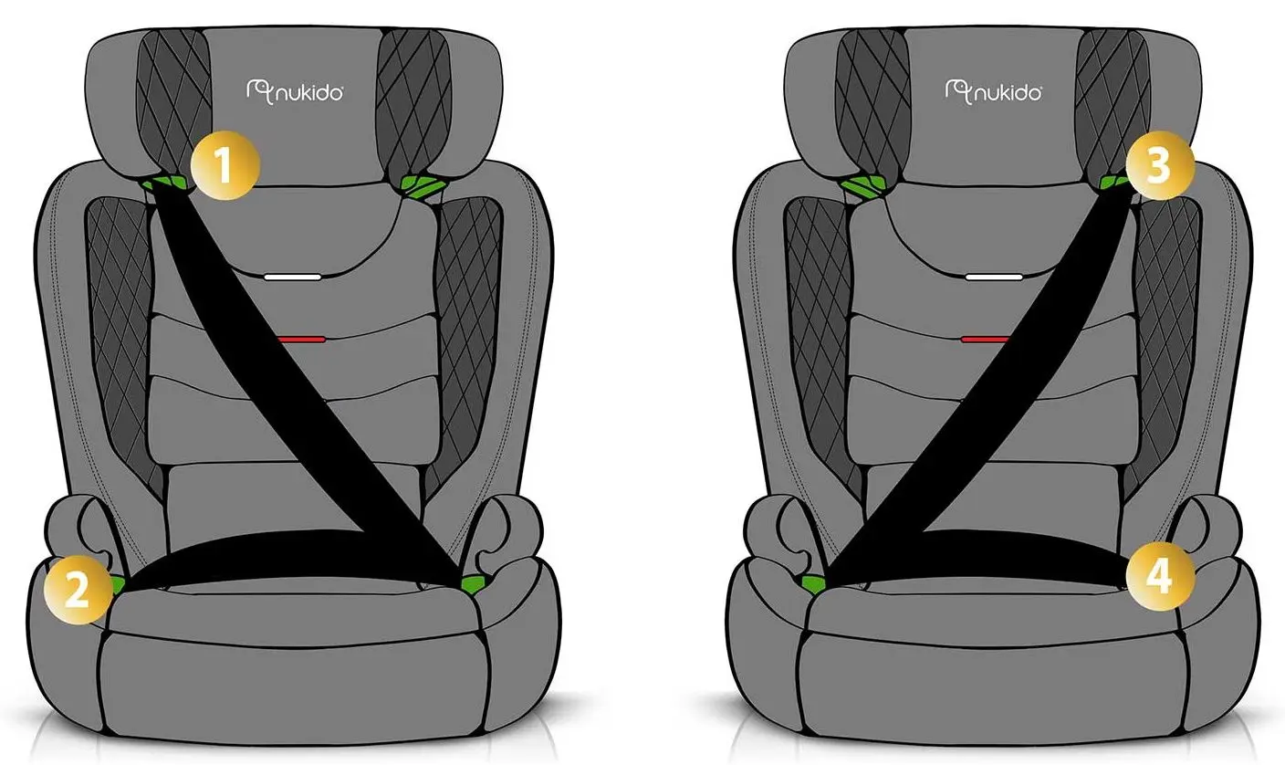 Scaun auto Nukido Louis (Black/Grey)
