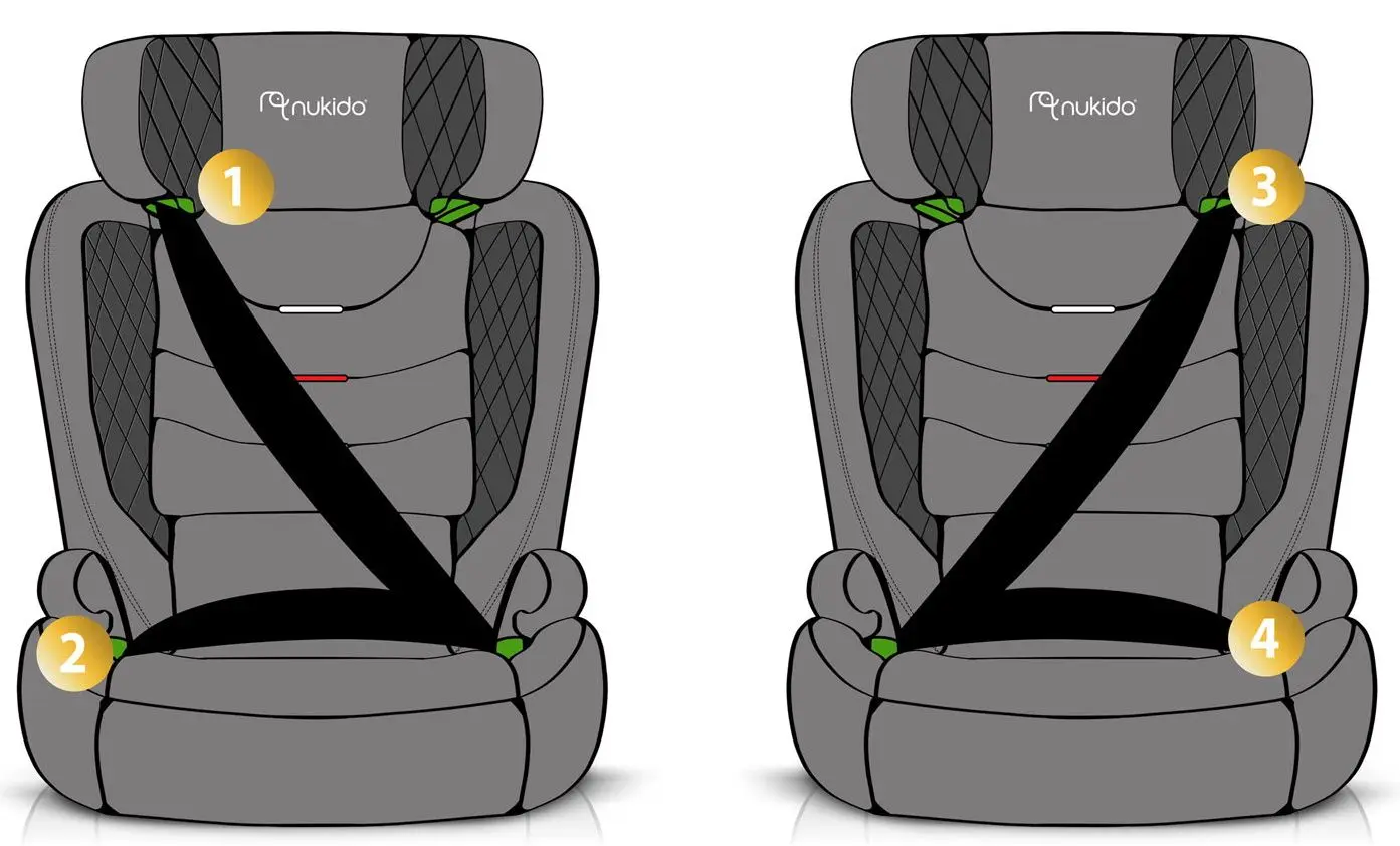 Scaun auto Nukido Louis (Black/Red)