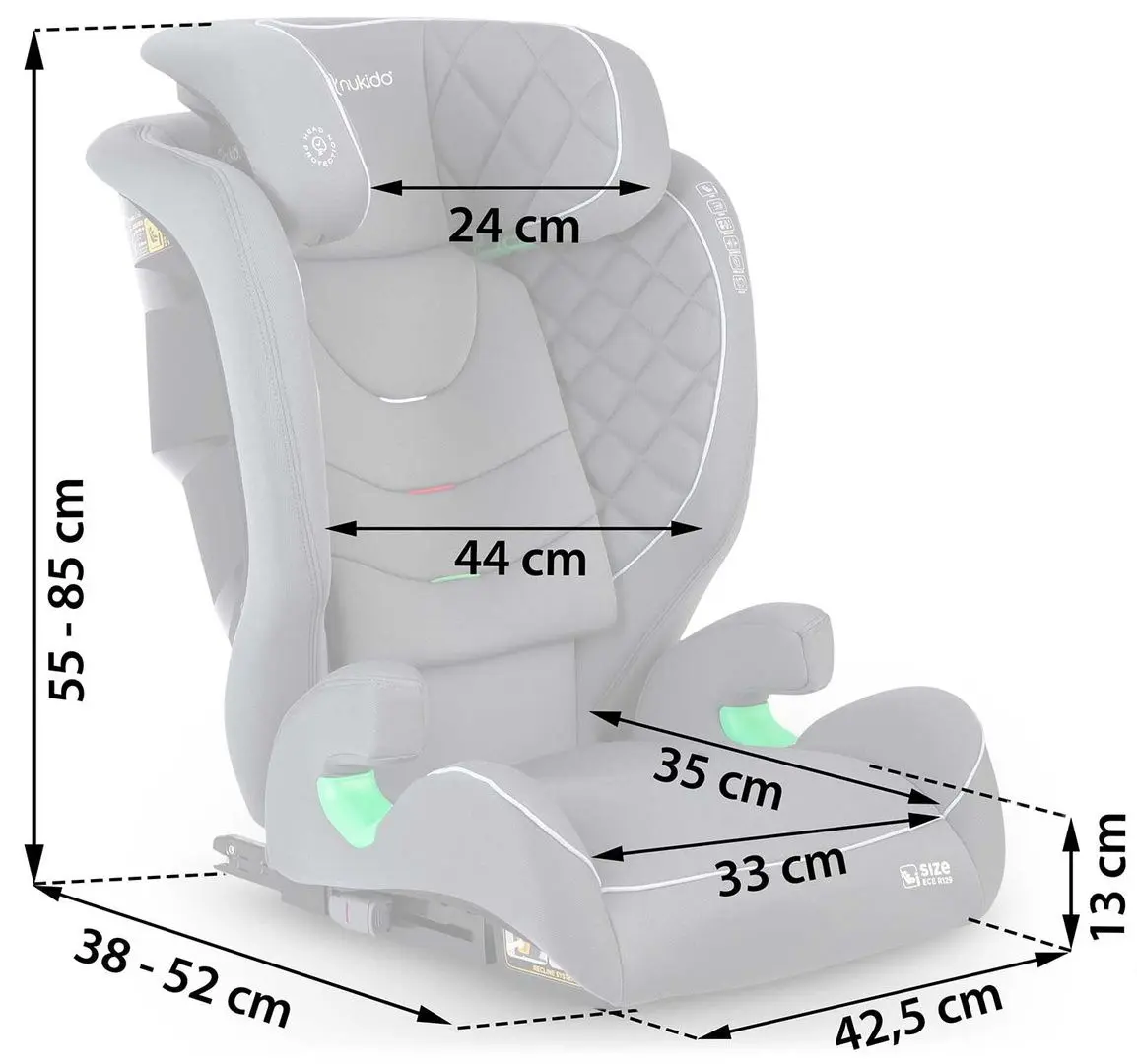 Scaun auto Nukido Louis (Grey)