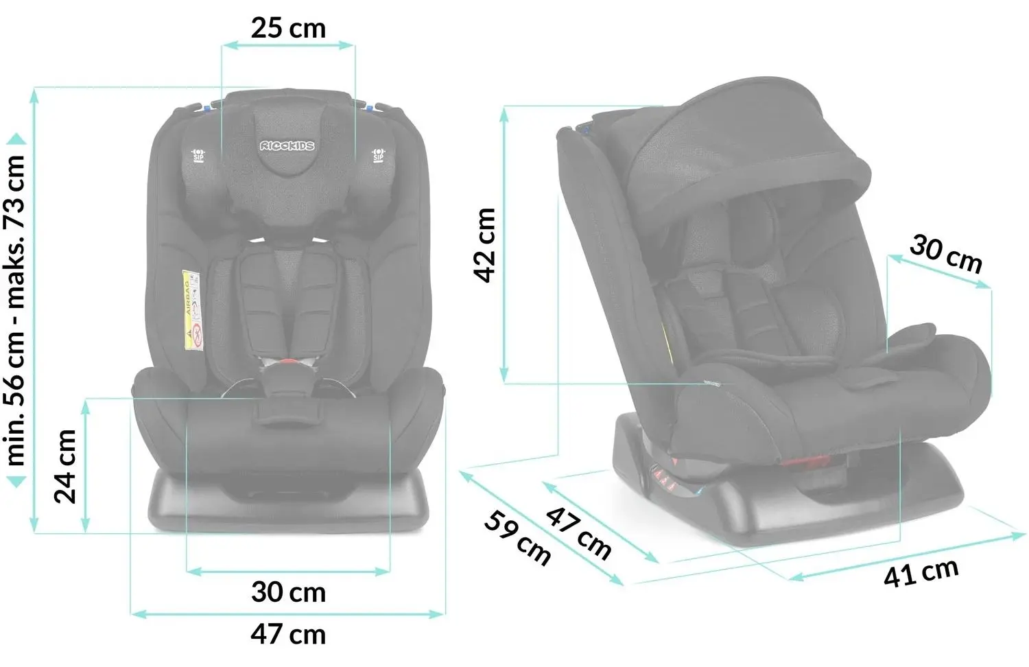 Автокресло Ricokids Luco 7130 (Black) - 11