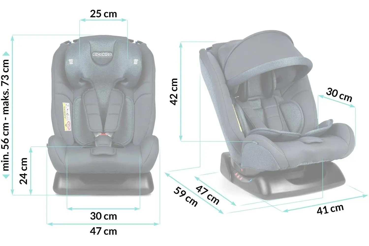 Автокресло Ricokids Luco 7132 (Dark Blue) - 11