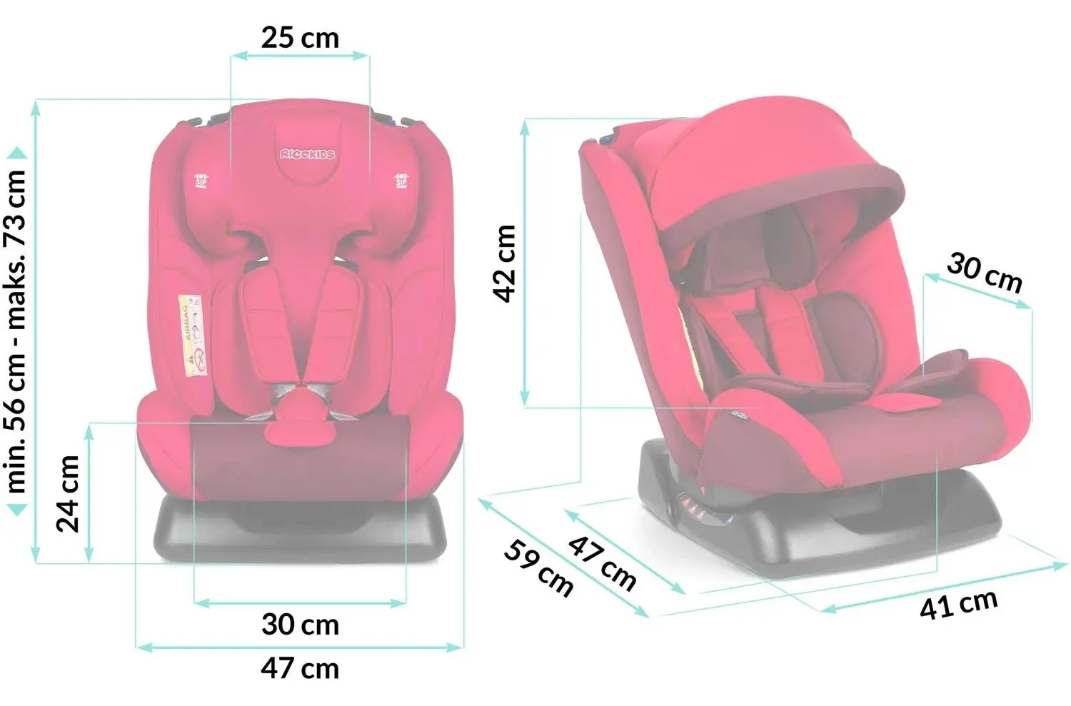 Автокресло Ricokids Luco 7135 (Red) - 12