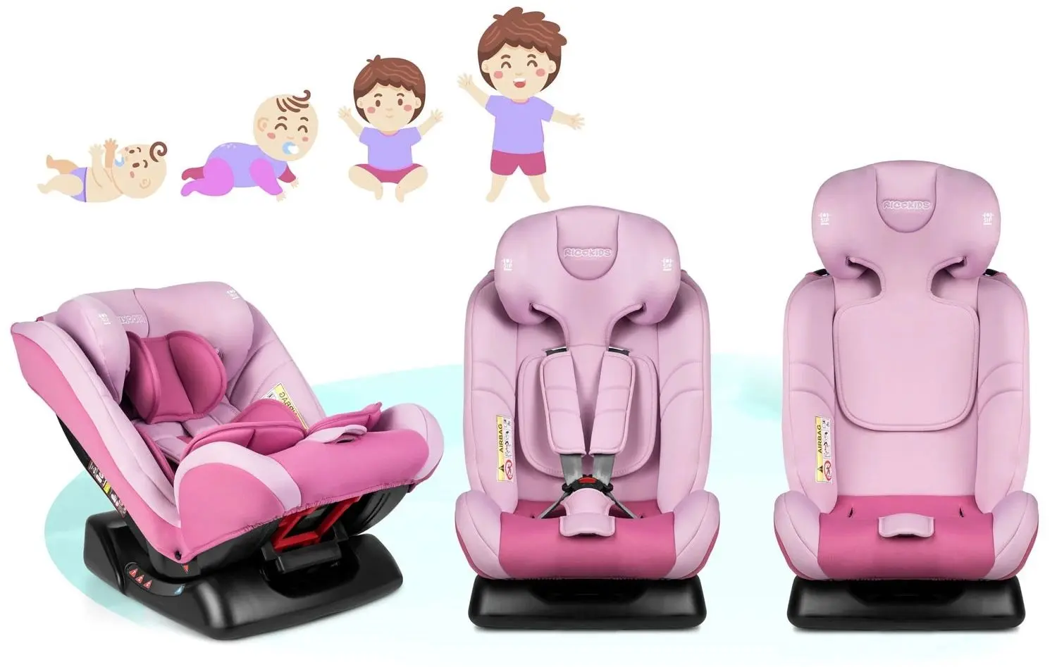 Автокресло Ricokids Luco 7136 (Pink) - 11