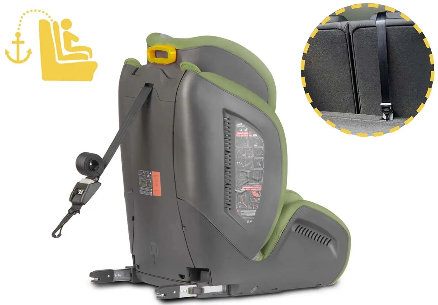 Автокресло Ricokids Qway 7082 Isofix (Gray/Green) - 7