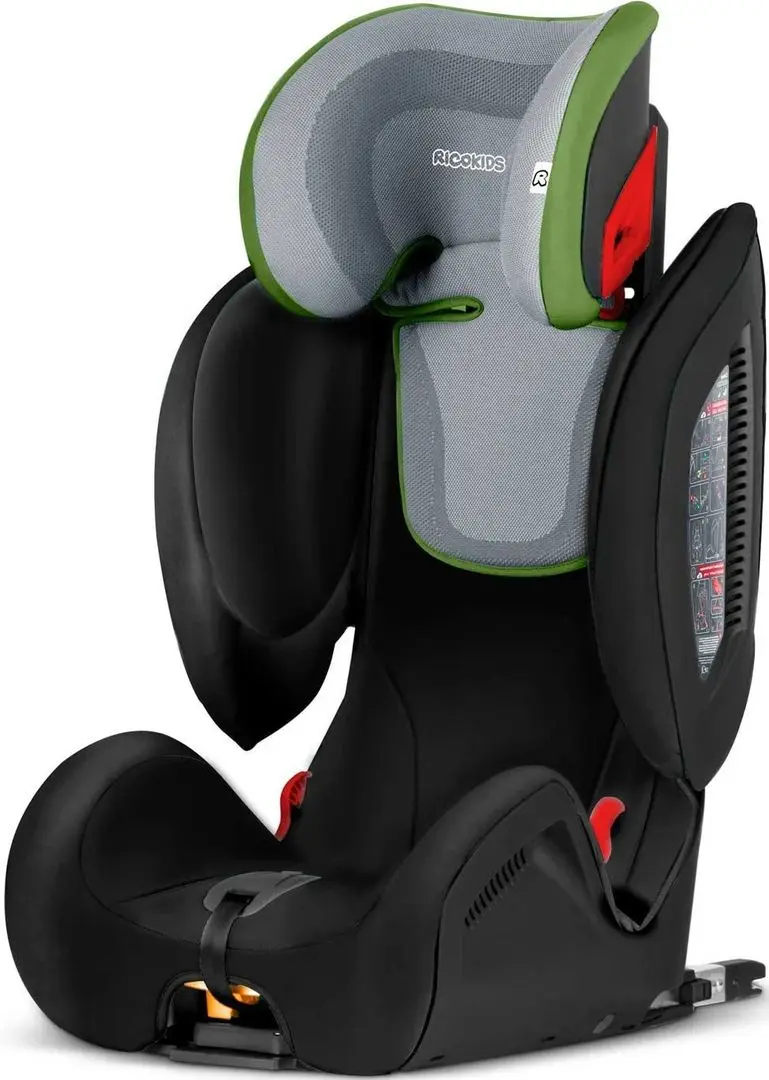 Автокресло Ricokids Qway 7082B Isofix (Black/Green) - 5