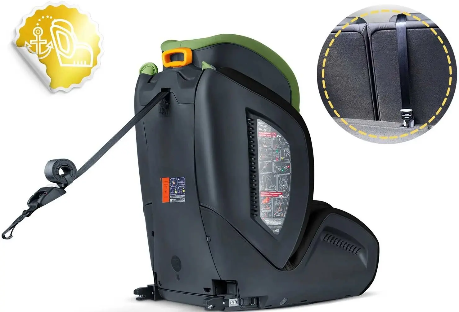 Автокресло Ricokids Qway 7082B Isofix (Black/Green) - 6