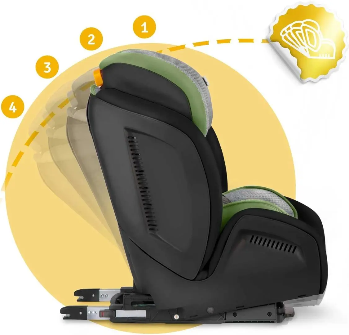 Автокресло Ricokids Qway 7082B Isofix (Black/Green) - 9