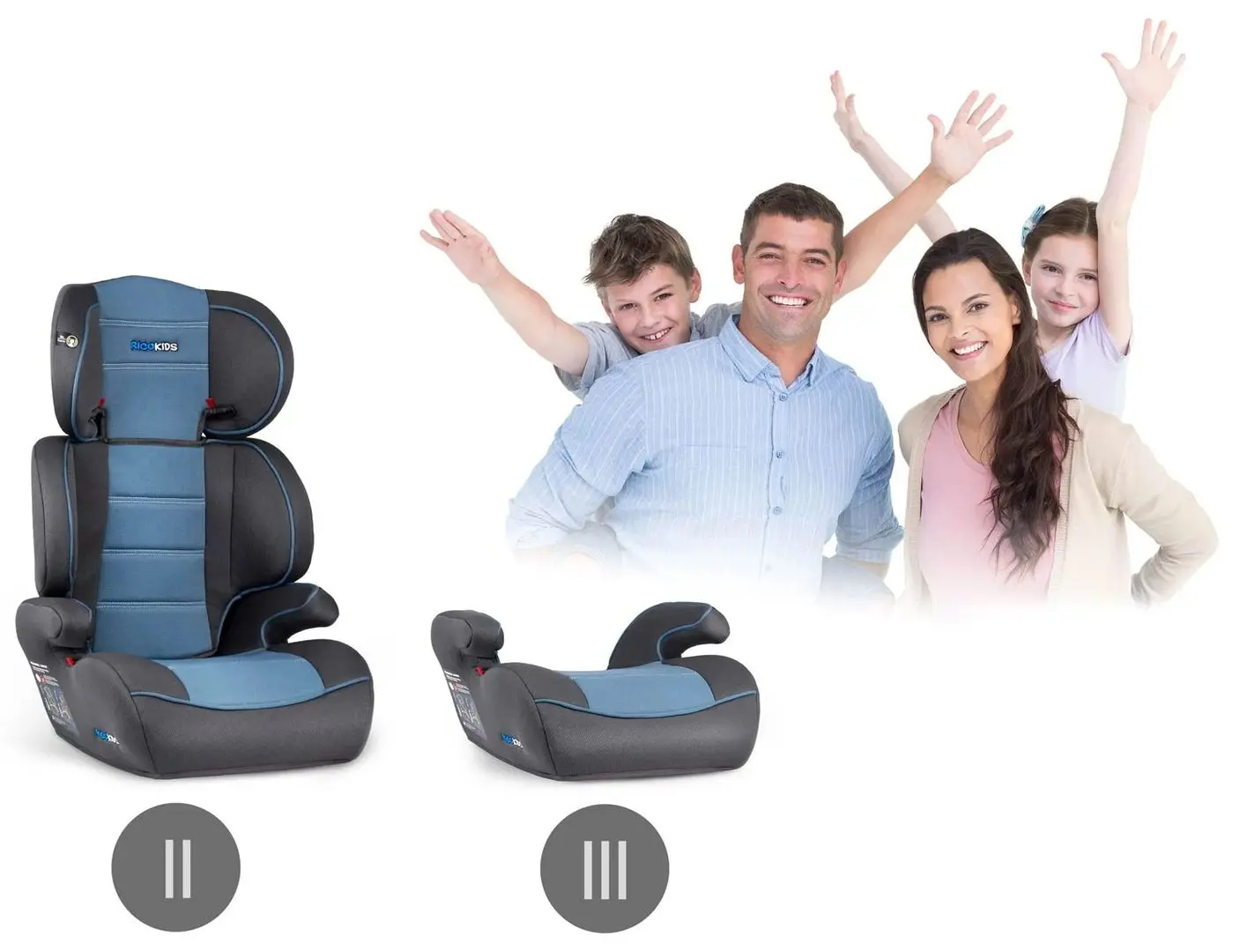 Автокресло Ricokids Sandro 7022 (Dark Gray/Blue) - 6