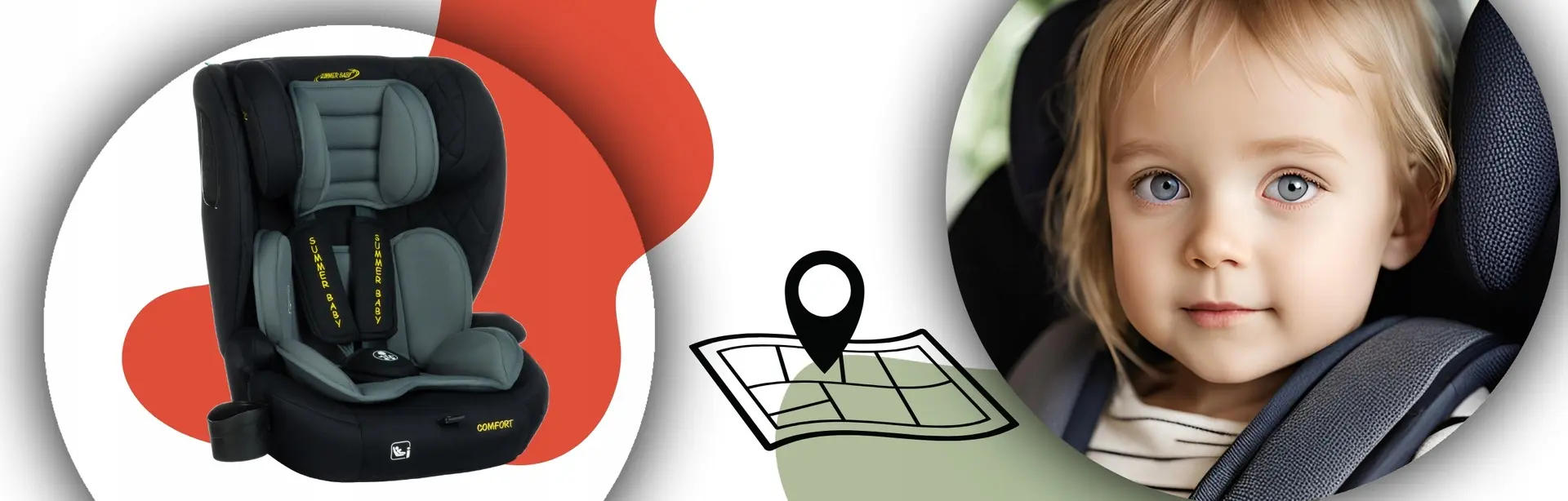 Scaun auto Summer Baby Comfort (Black/Grey)