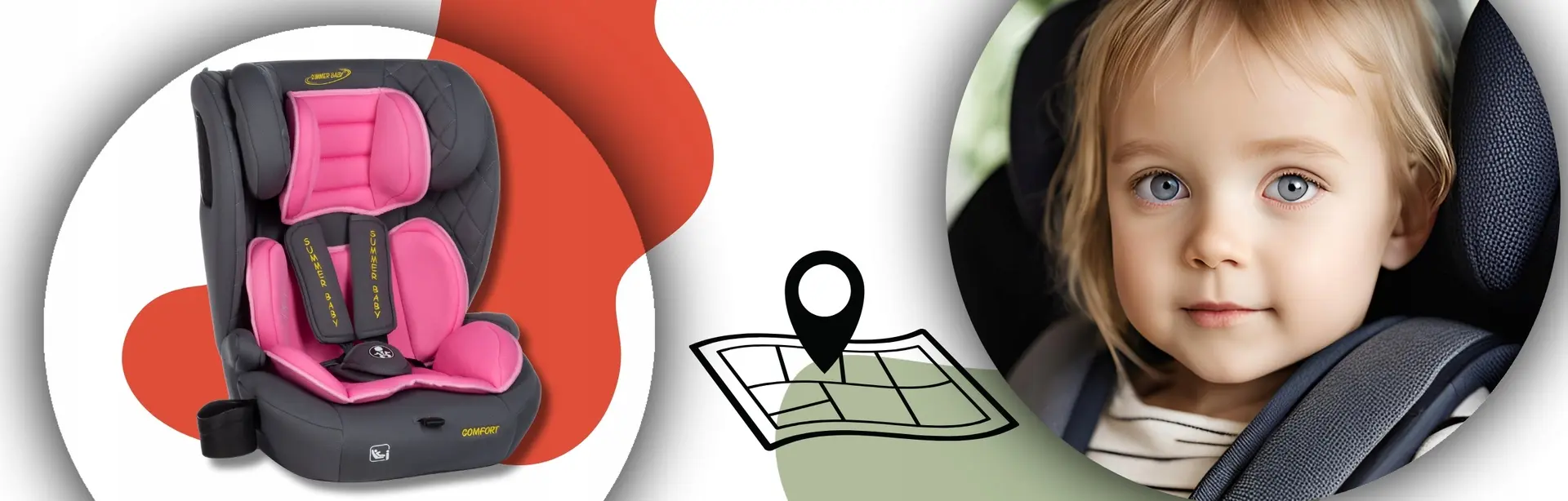 Scaun auto Summer Baby Comfort (Grey/Pink)