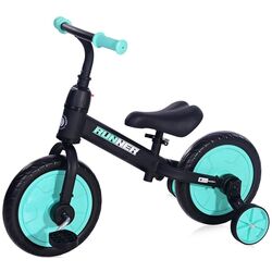 Bicicleta fara pedale 2in1 Bertoni (Lorelli) Runner (Black/Turquoise)